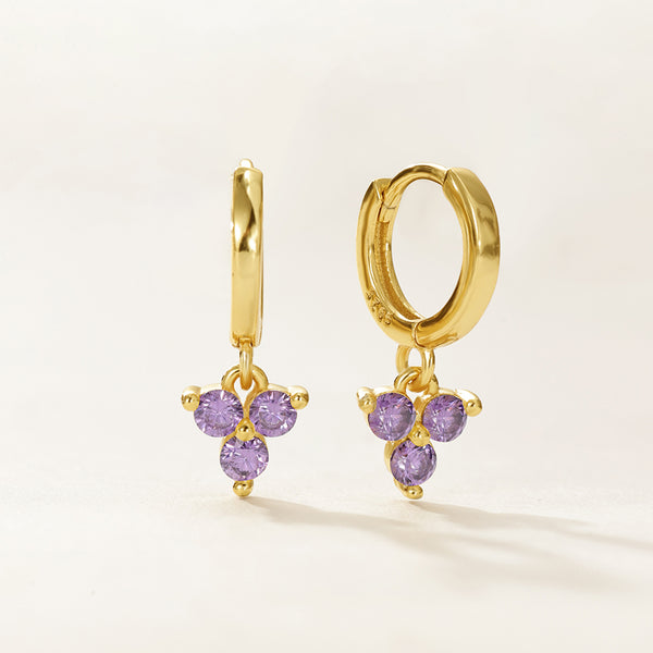 VFE0284 Birthstone Trio Hoop Earrings