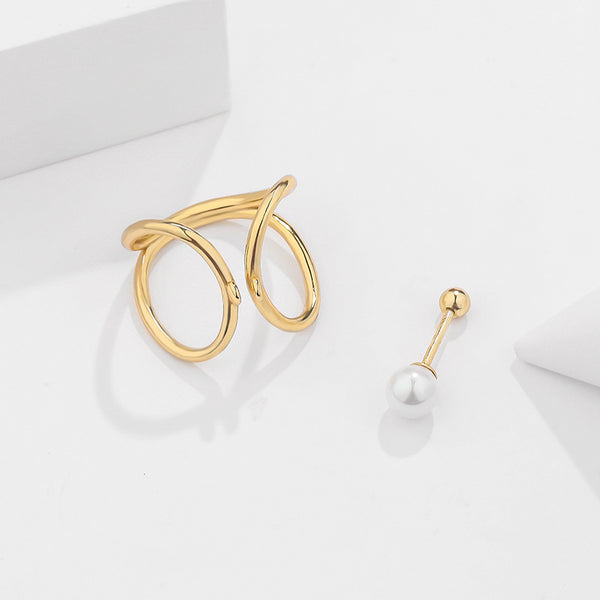 FJ0882 925 Sterling Silver Detachable Pearl Ring