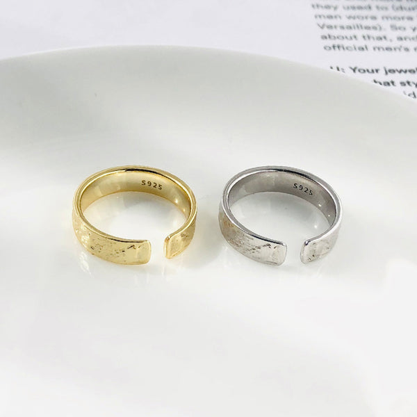 FJ0990 925 Sterling Silver Irregular Open Ring