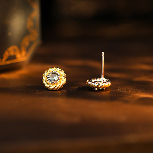 FE3038 925 Sterling Silver Braided Twist Earrings