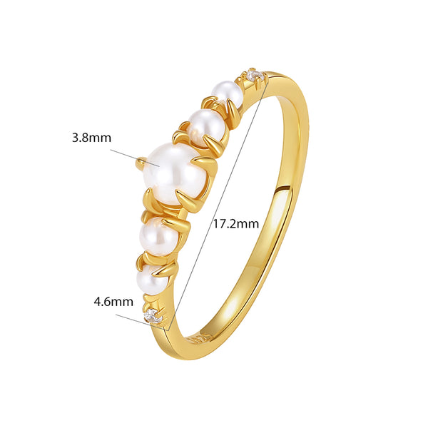 VFJ0536 Minimalist Shell Pearl Ring
