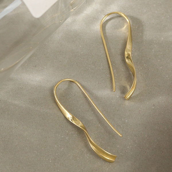 FE2695 925 Sterling Silver Fashion Twist Stud Earrings