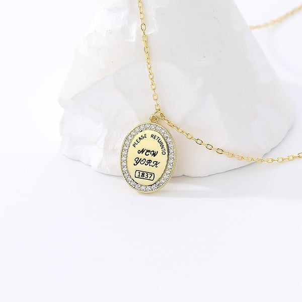 FX1115 925 Sterling Silver Vintage Alphabet Necklace