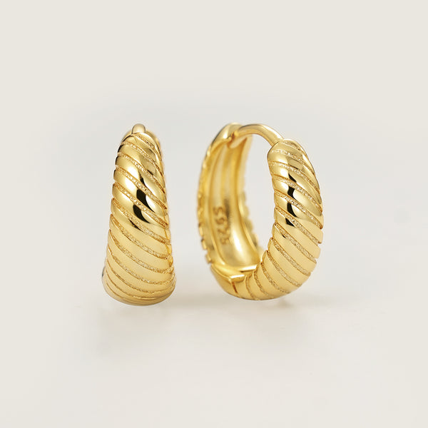 FE2075 FE2102 FE2103 925 Sterling Silver Classic Personalized Twisted Hoop Earrings