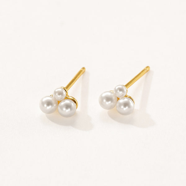 VFE0135 Trio Shell Pearl Mini Stud Earring