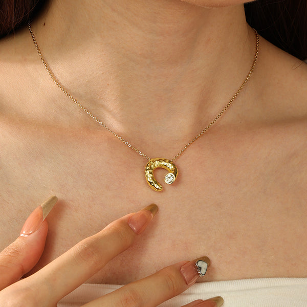 VFX0016 Geometry CZ Pendant Necklace