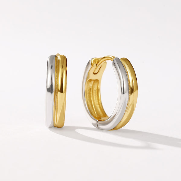 VFE0706 Round Two Tone Earrings