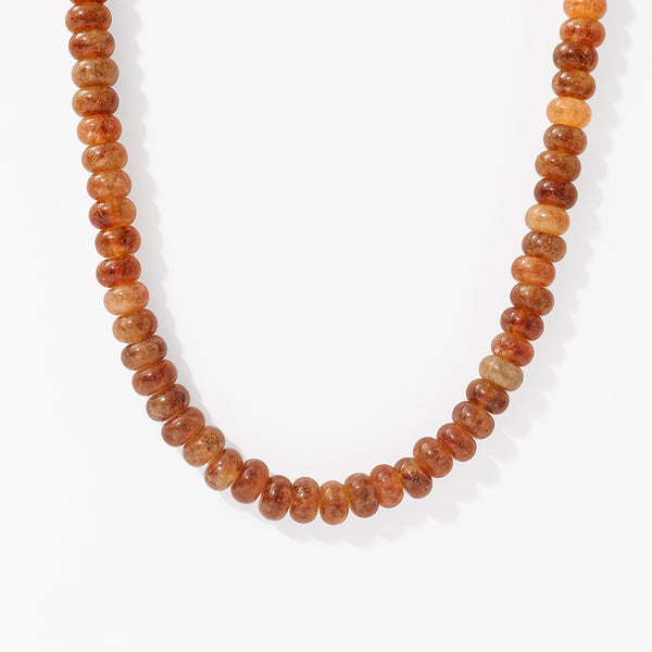 PN0194 925 Sterling Silver Brown Jade Charm Beaded necklace