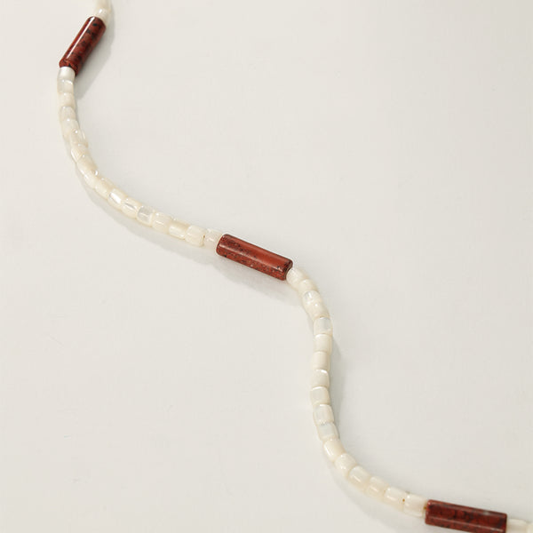 PN0090 925 Sterling Silver Mother Of Pearl Clavicle Necklace