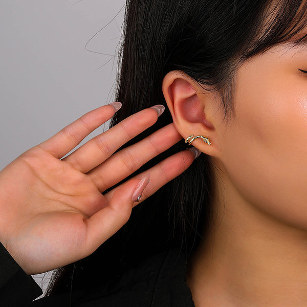 FE2665 925 Sterling Silver Vintage Spiral Snake Stud Earrings