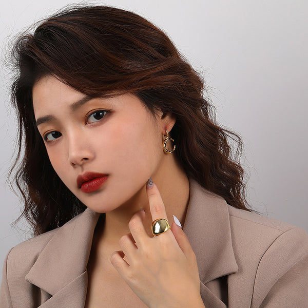 FE2516 925 Sterling Silver Star Moon Dangle Hoop Earring