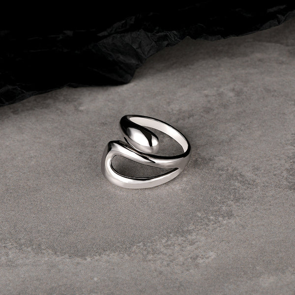 FJ0980 925 Sterling Silver Glossy Split Ring