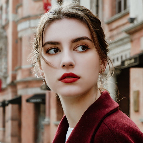 FE2607 925 Sterling Silver Irregular Four Leaf Clover Zircon Dangle Stud Earring