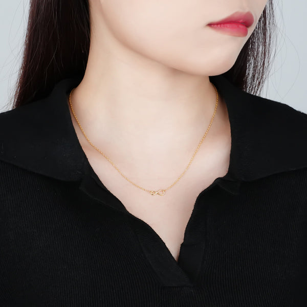 FX1067 925 Sterling Silver Infinity Necklace