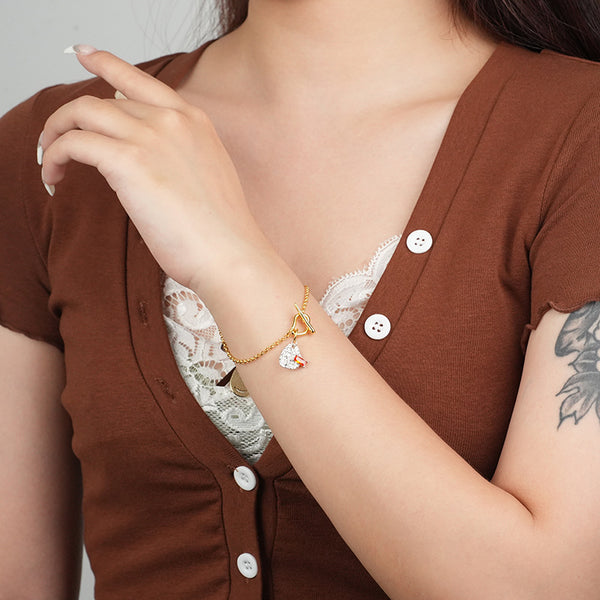 FS0368 925 Sterling Silver Personality Zircon Bracelet