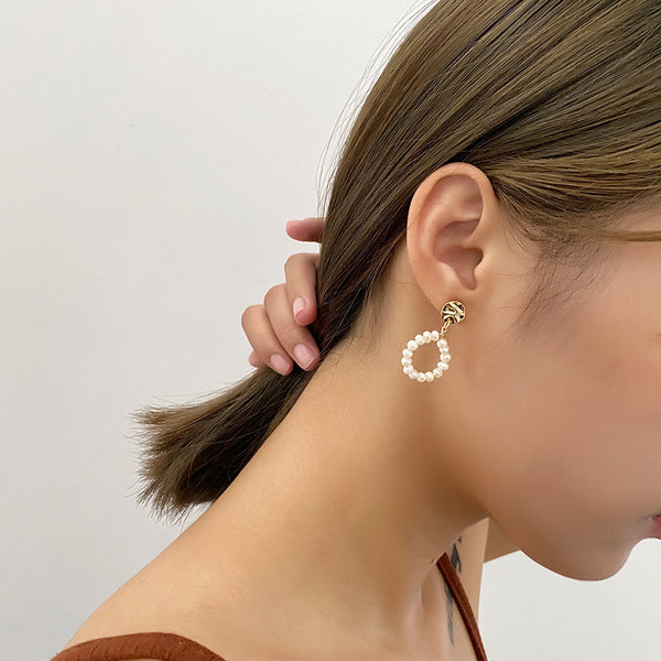 FE2699 925 Sterling Silver Baroque Irregular Freshwater Pearl Stud Earrings