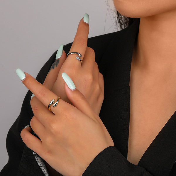 FJ0846 925 Sterling Silver Hug Ring