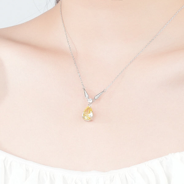 FX1214 925 Sterling Silver CZ Pendant Necklace