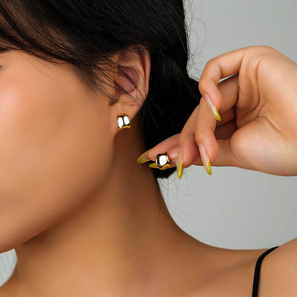 FE2574 925 Sterling Silver Dainty Bump Stud Earring