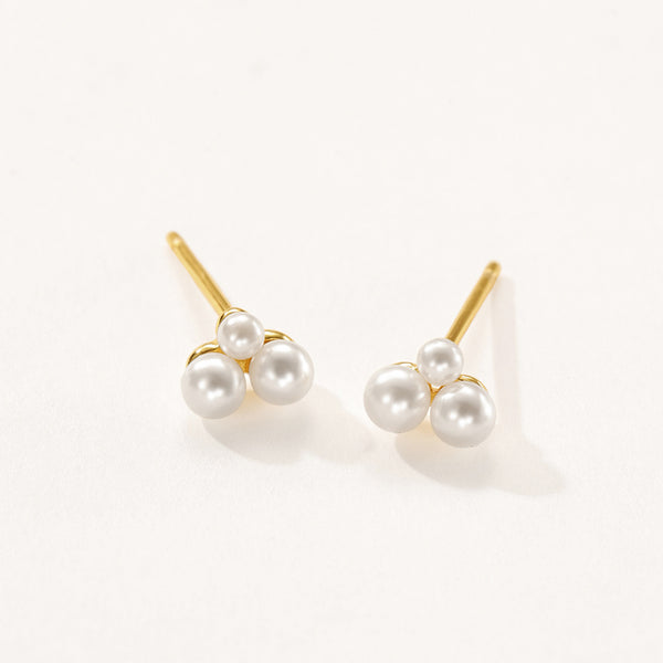 VFE0135 Trio Shell Pearl Mini Stud Earring