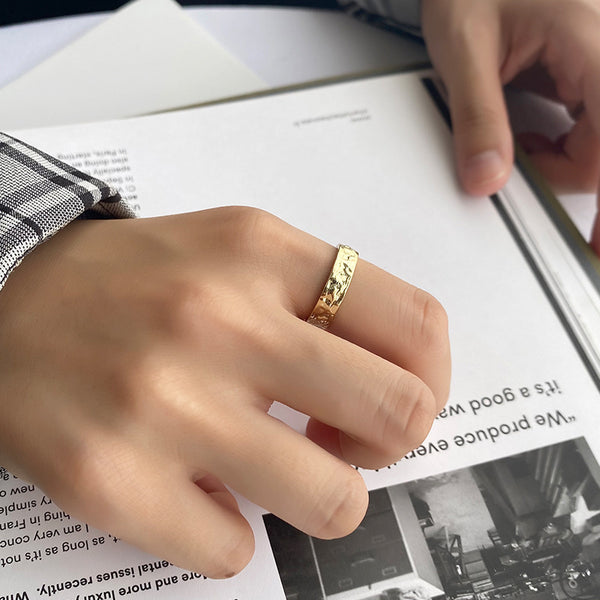 FJ0990 925 Sterling Silver Irregular Open Ring