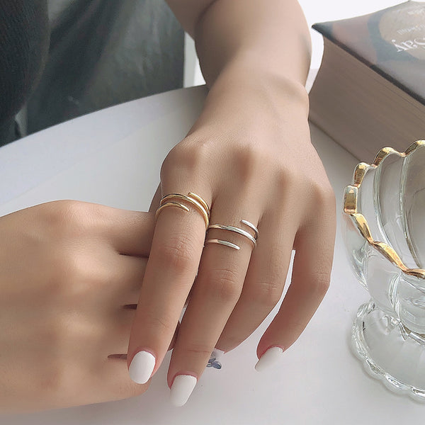 FJ0992 925 Sterling Silver Personalized Line Ring