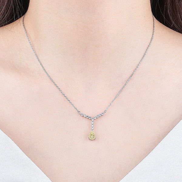 FX1216 925 Sterling Silver Y Shape Pendant Necklace