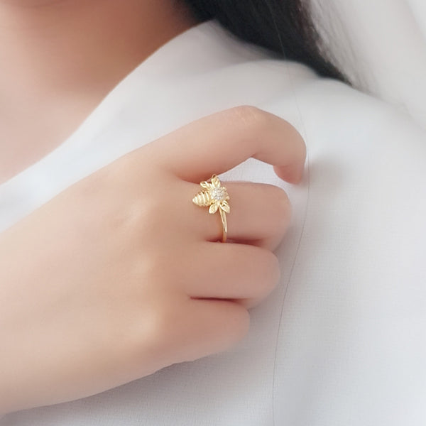 FJ1000 925 Sterling Silver Bee Ring