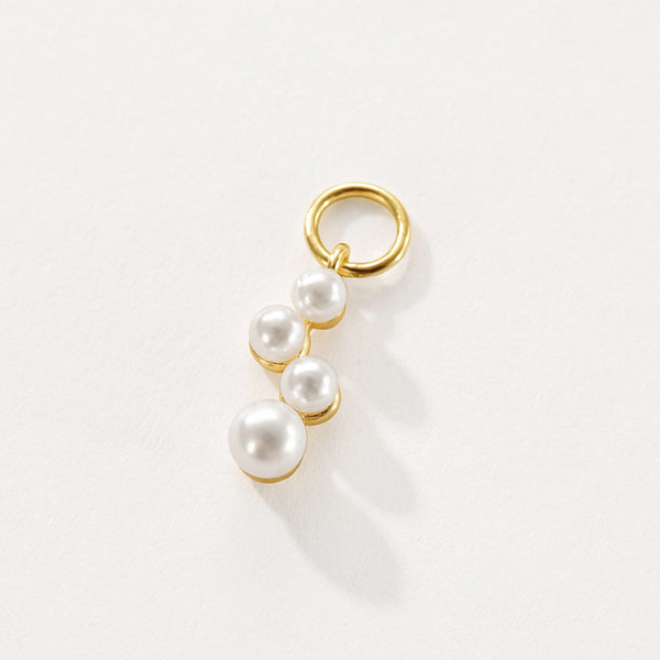 VFD0131 Stacked Shell Pearl Earring Charm Pendant