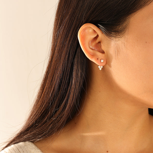 VFE0272 Colorful Opal Ear Jacket Earrings