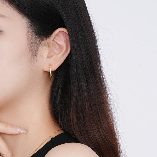 FE3047 925 Sterling Silver Rhombic Car Flower Earrings