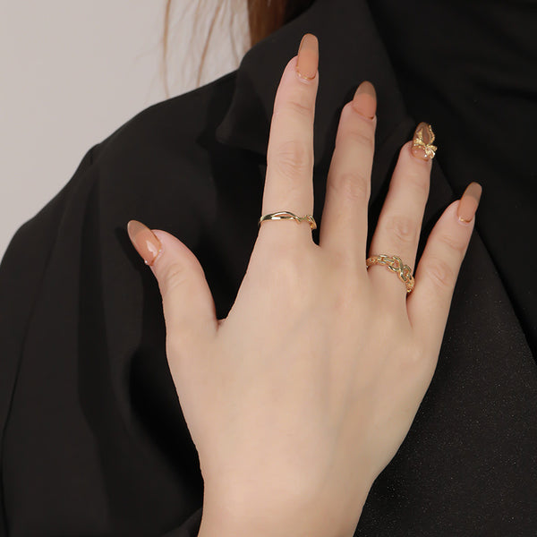 FJ0854 925 Sterling Silver Enlace Ring