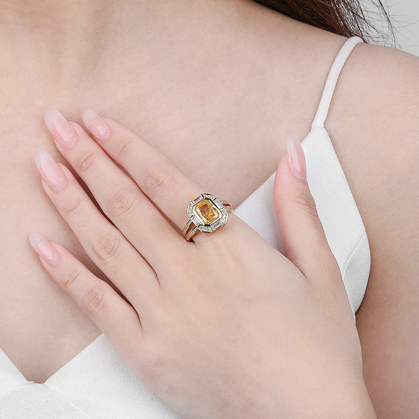 FJ1034 925 Sterling Silver Octagonal Ice Cut Zirconia Ring