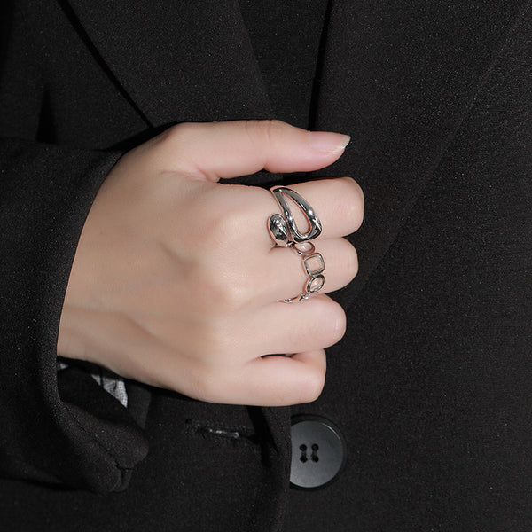 FJ0980 925 Sterling Silver Glossy Split Ring