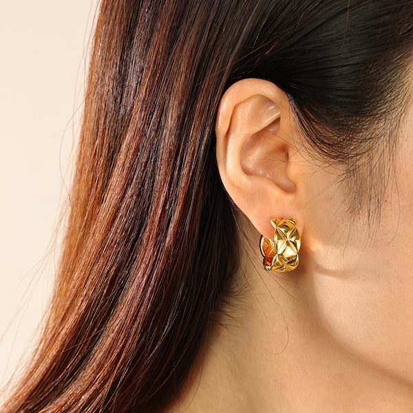 VFE0011 Wide Coco Crush Women Hoop Earrings