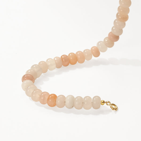 PB0152 925 Sterling Silver Pink Aventurine Beads Bracelet