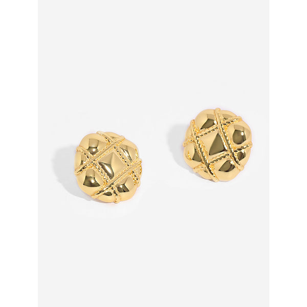 FE3036 925 Sterling Silver Rhombus Stud Earring