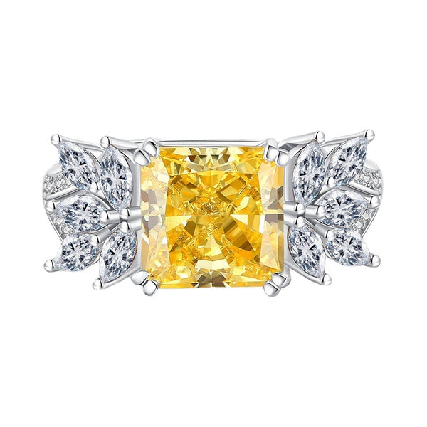 FJ1031 925 Sterling Silver Shinning Princess Zirconia Ring