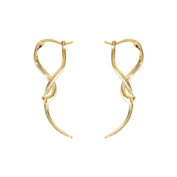 FE2522 925 Sterling Silver Dainty Stripe Hoop Earring