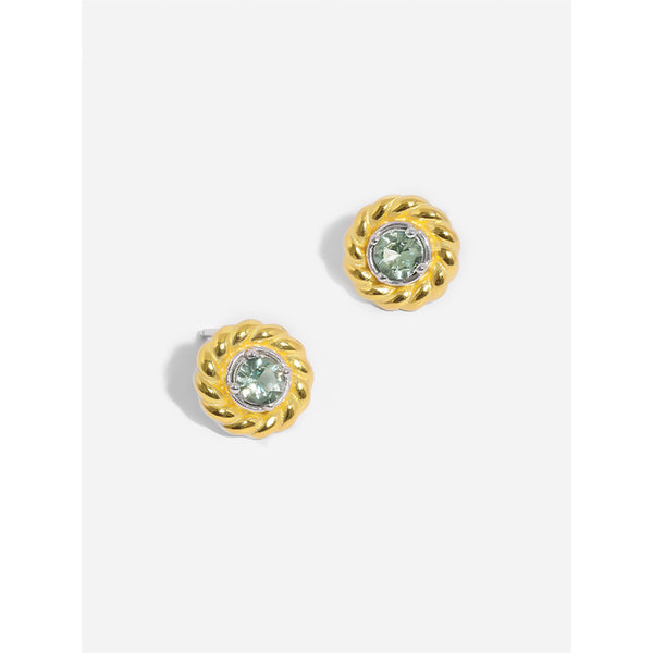 FE3038 925 Sterling Silver Braided Twist Earrings