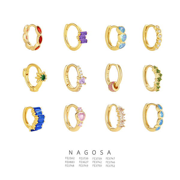 12 Birthstones Zircon Hoops
