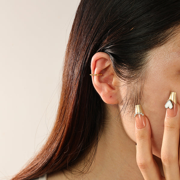 FE2333 925 Sterling Silver High Polish Eear Cuff