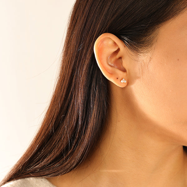 VFE0135 Trio Shell Pearl Mini Stud Earring