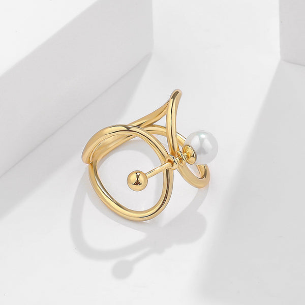 FJ0882 925 Sterling Silver Detachable Pearl Ring