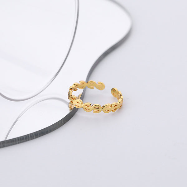 FJ0847 925 Sterling Silver Dollor Ring