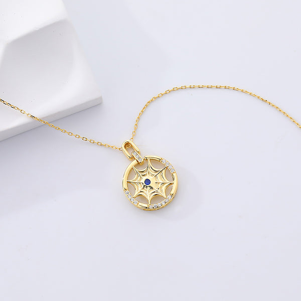 FX1113 925 Sterling Silver Cubic Zircon Irregular Starburst Pendant Necklace