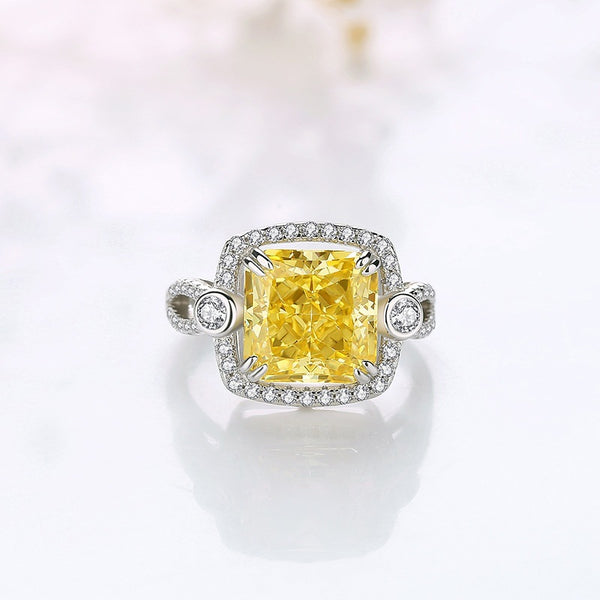 FJ1062 925 Sterling Silver Square Cubic Zirconia Ring