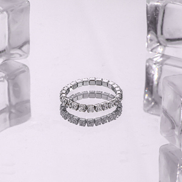 FJ0917 925 Sterling Silver Tennis Ring