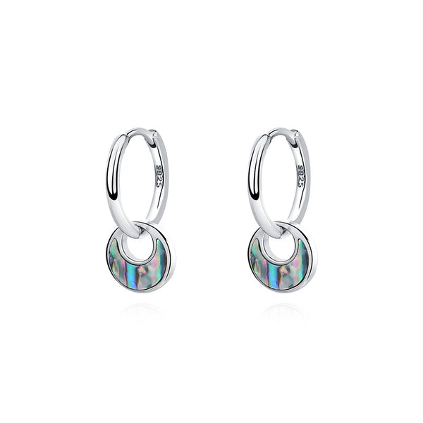 FE2247 Abalone Turquoise Dangle Earrings