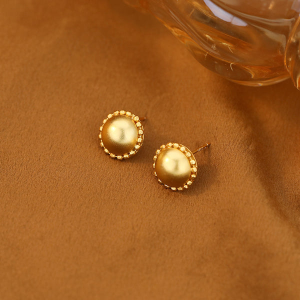 FE3060 925 Sterling Silver Frosted Sunflower Stud Earrings